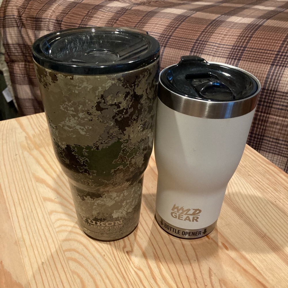 Yukon Outfitters and WYLD GEAR stainless Rambler Cups Sold as a Pair together